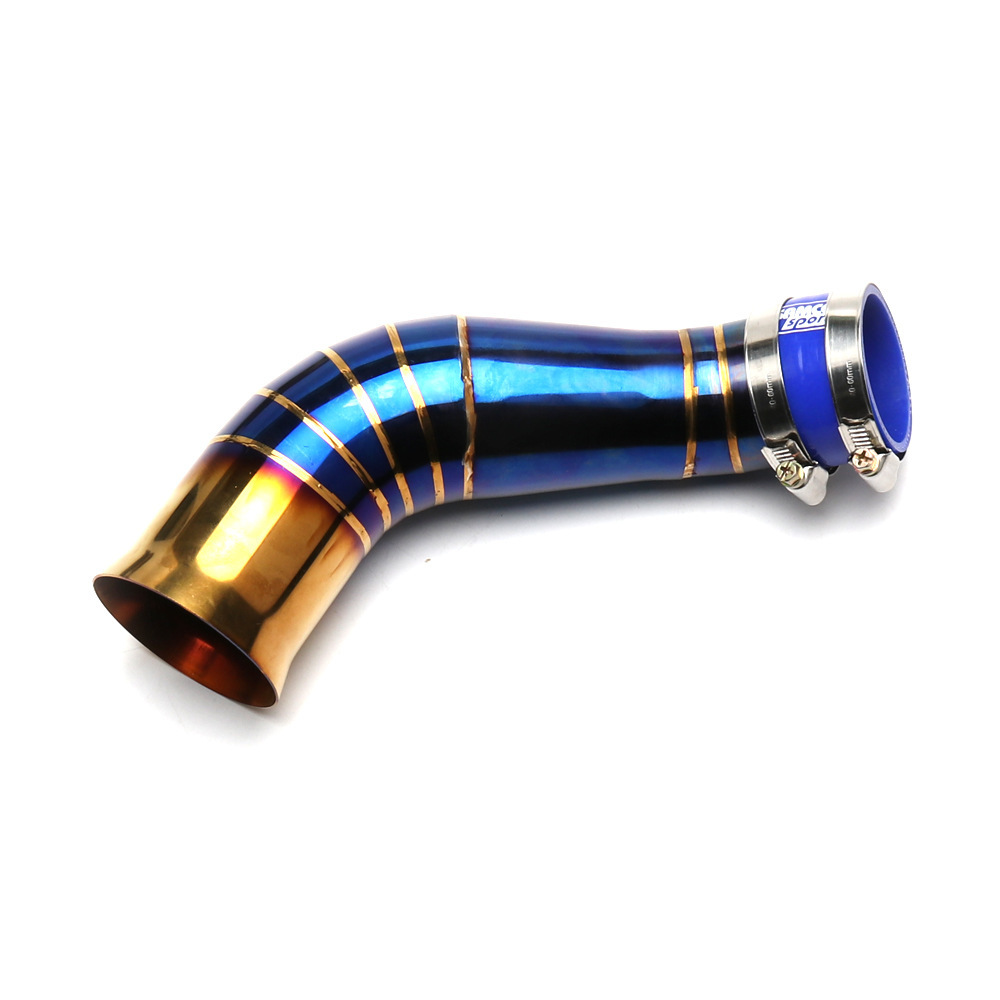 适用雅马哈YAMAHA Xmax300摩托车改装不锈钢烧蓝空滤器进气支管