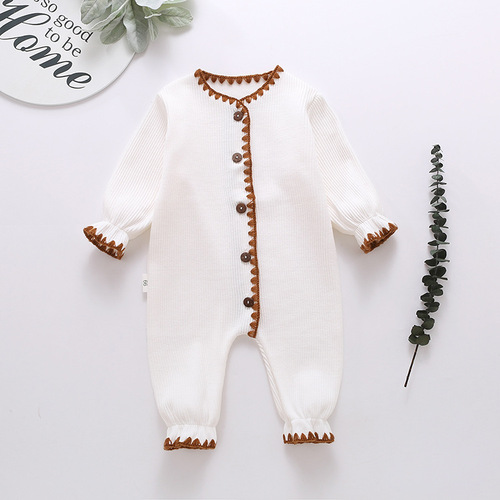 INS cross-border infant and toddler autumn style newborn clothes, rompers, baby one-piece clothes, pure cotton long-sleeved clothes