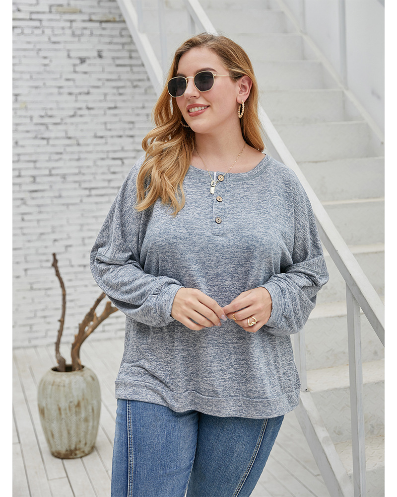 Original plus size casual loose blouse NSQH7837