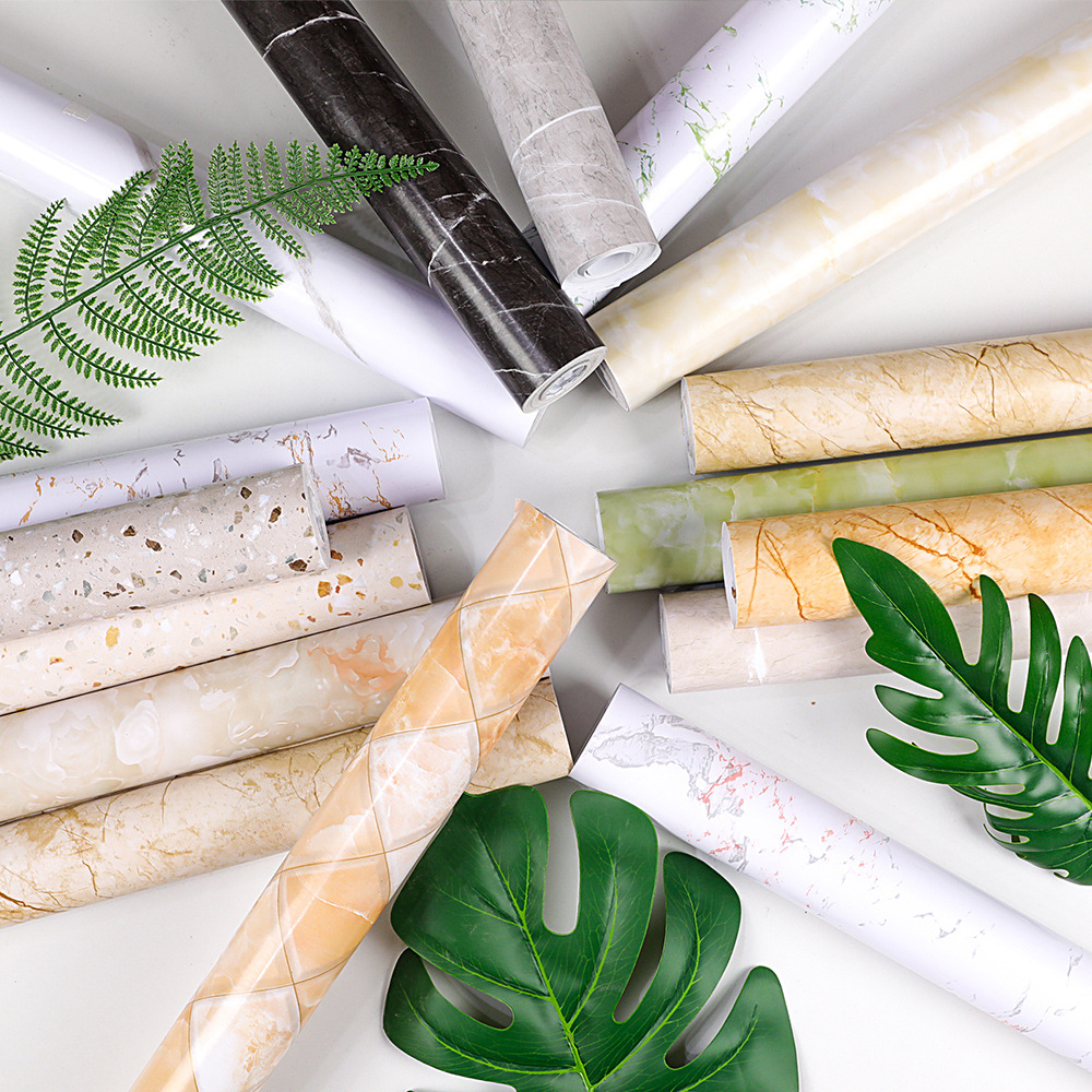 富迪 5米大理石自粘牆紙客廳電視背景牆防水防油加厚pvc自貼壁紙