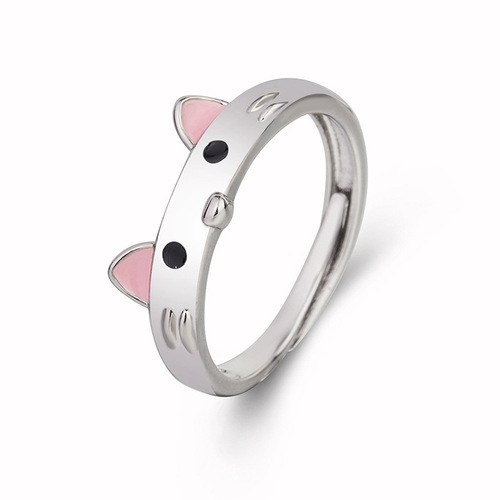 Korean version of the new zodiac year mouse ring for girls, cute little mouse ring, index finger ring, fashion jewelry