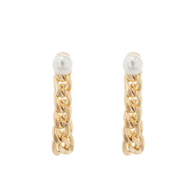 Boucles D'oreilles En Perles D'eau Douce Personnalité De La Mode Tempérament Goutte D'eau Zircon Boucles D'oreilles Suspendues En Gros Nihaojewelry display picture 4