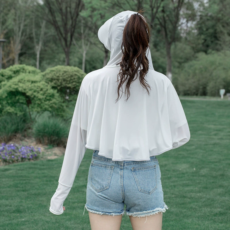 Summer solid light and thin silk sun protection clothing