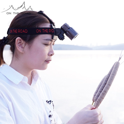 On the road MX5 Headlight Strong light charge Super bright Head mounted USB outdoors Headlight Go fishing Miner's lamp Super long Life