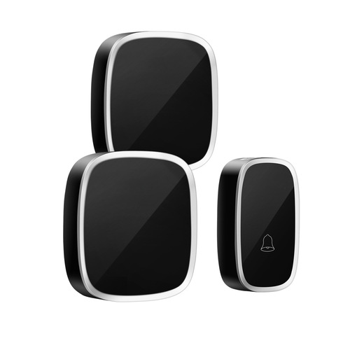 US Standard, EU & UK Standard A101 One-to-Two Wireless Doorbell for Home Use, Long-Range Digital Music Doorbell for Villas and Callers