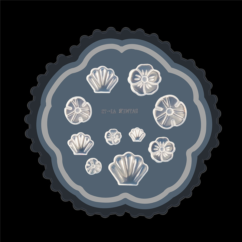 Estilo japonés de uñas de silicona tallada molde oso arco Daisy 3D pegamento de fototerapia relleno tallado Plantilla