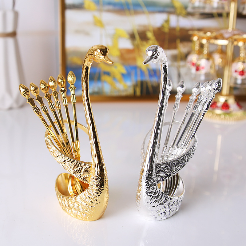 Fruit Fork Set Kirsite originality lovely household Fruit sign European style Fork Cygnus tableware