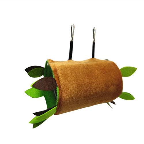 Small pet plush toy hamster leaf hammock ropeway drill tube swing five-piece set flower branch squirrel warm cotton hanging nest