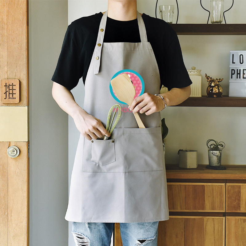 Delantal se puede imprimir logo impresión hogar cocina hombres y mujeres moda para hornear leche té trabajo cintura micro impermeable