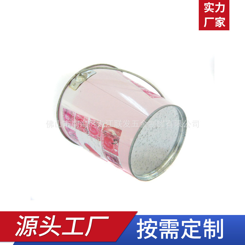 【工厂】少女圣诞糖果包装马口铁5寸小印刷小桶/饼干包装厂家批发