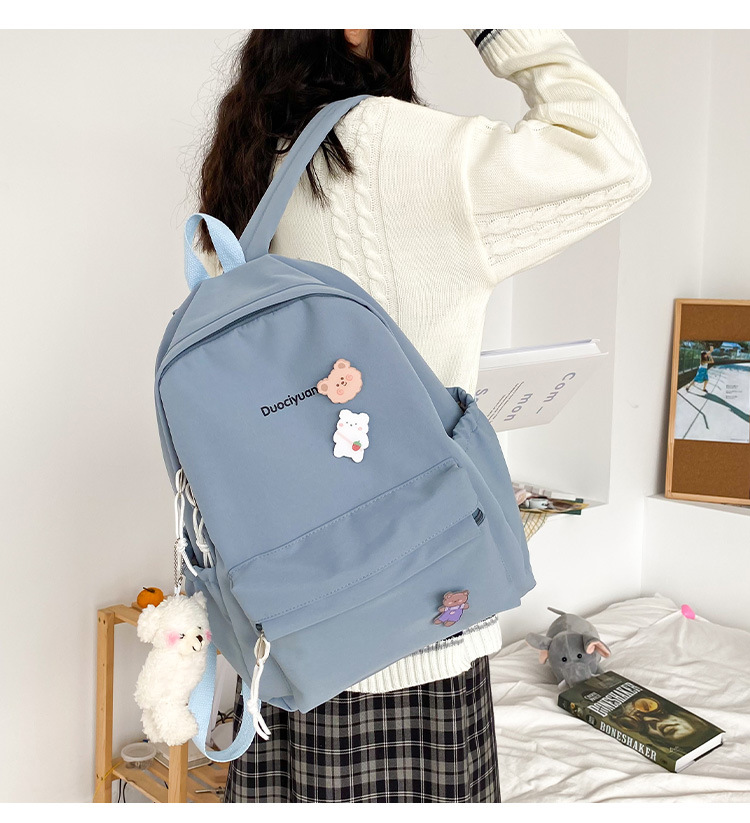 Simple Students Cute School Bag Vintage Soft Backpack display picture 28