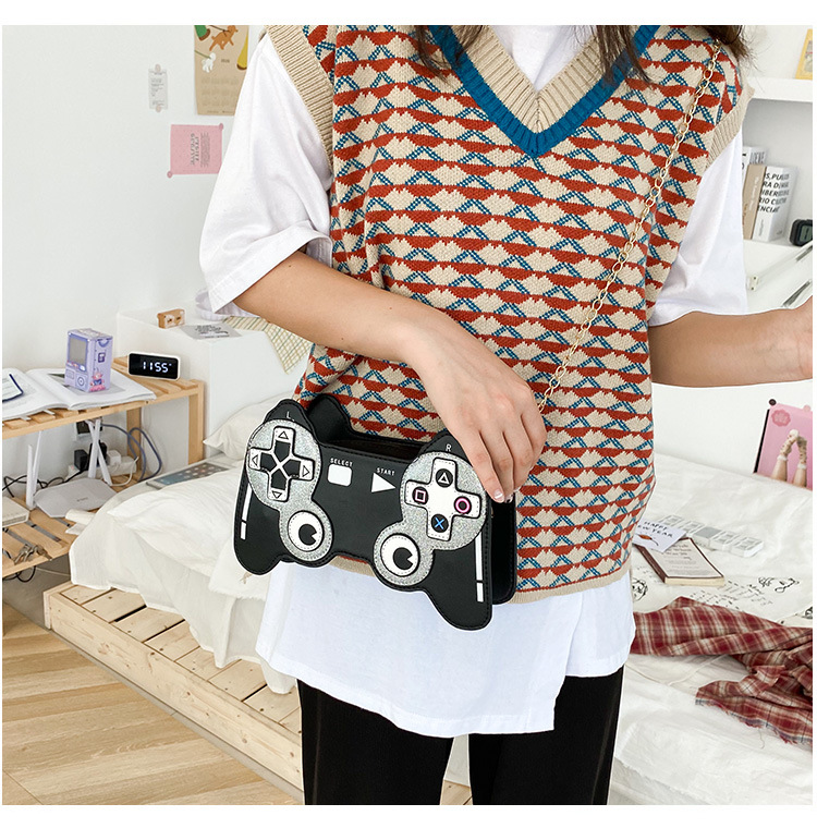 Small Pu Leather Fashion Sequins Square Zipper Crossbody Bag display picture 5