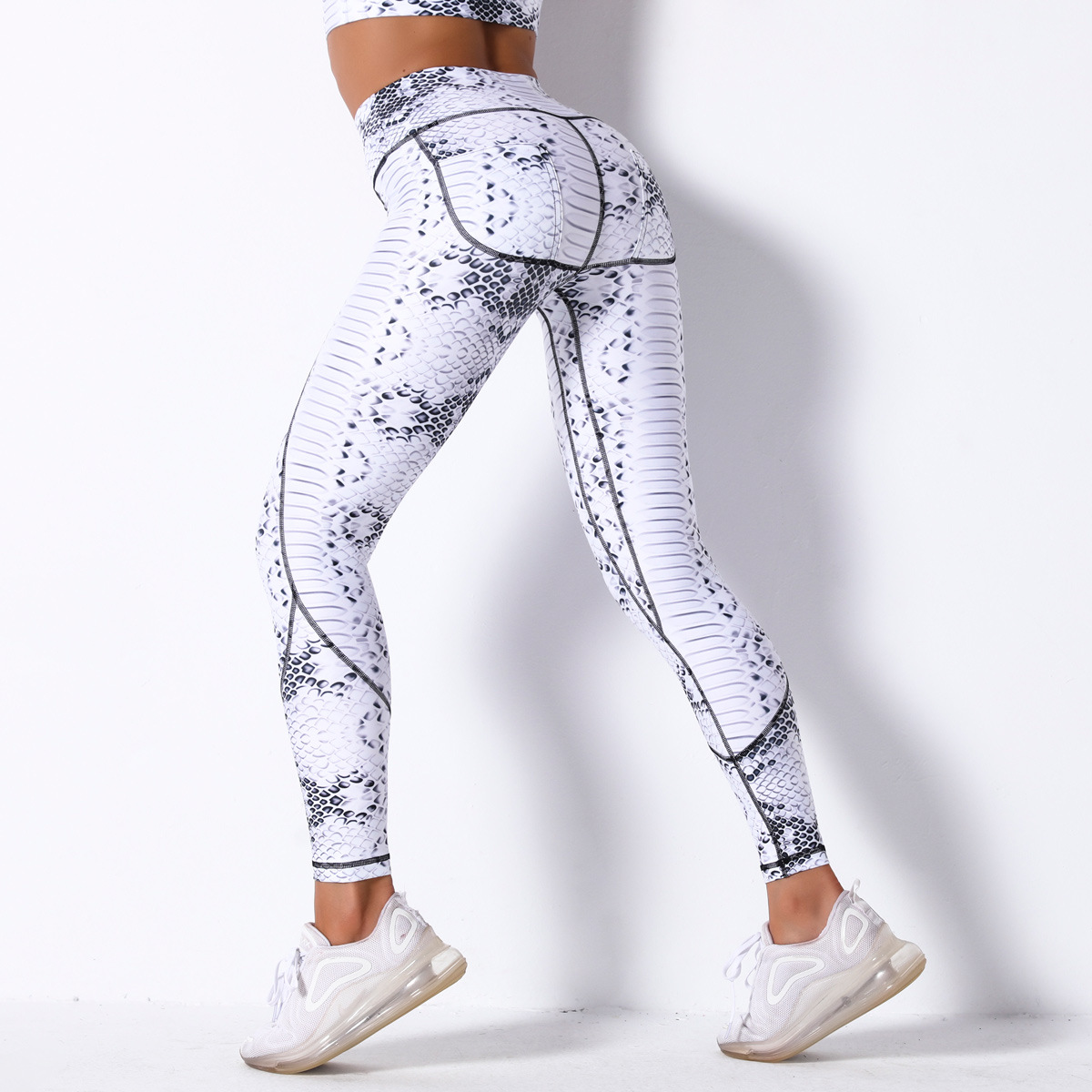 Breathable quick-drying printed high waist tight elastic yoga pants  NSNS11062