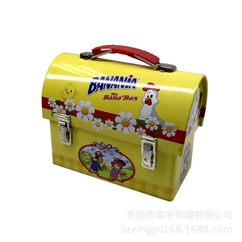 马口铁手挽罐 铁皮午餐盒手提箱子优惠包装容器金属盒