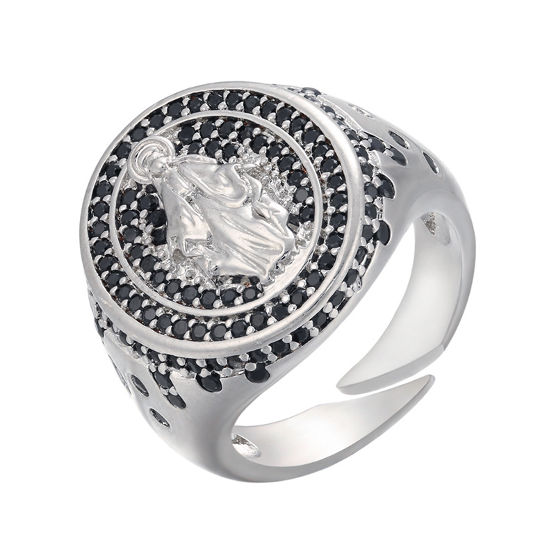 Fashion Human Copper Plating Zircon Open Ring