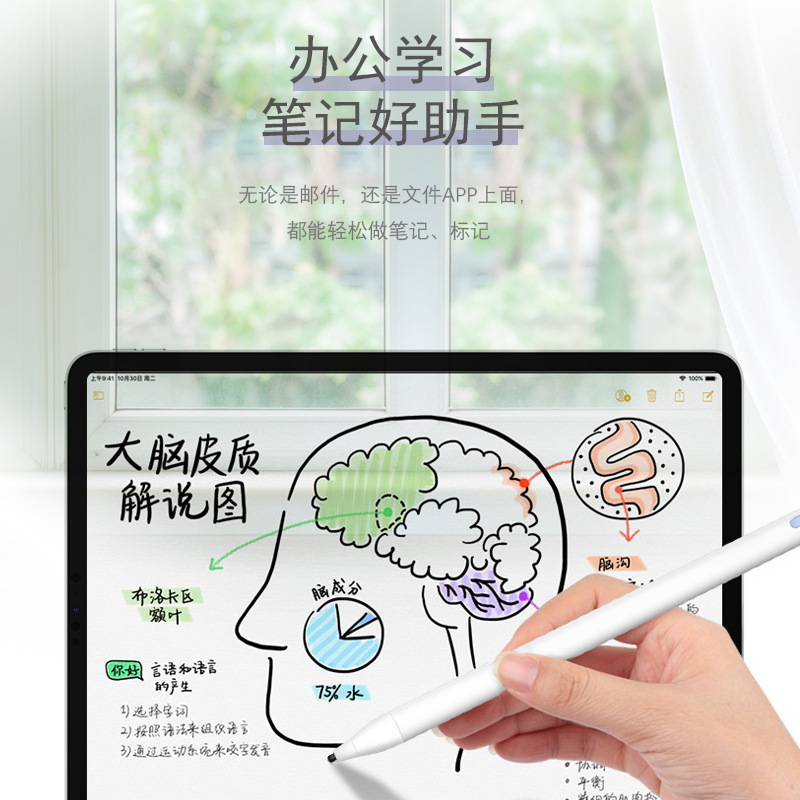 官網(wǎng) pencil電容筆iPad觸控Air3手寫防誤觸2019平板Pro二代繪畫
