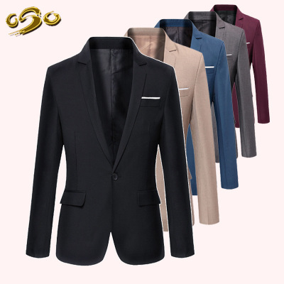 Updated fabric 2020 new men's casual suit Korean slim suit men's solid men's coat