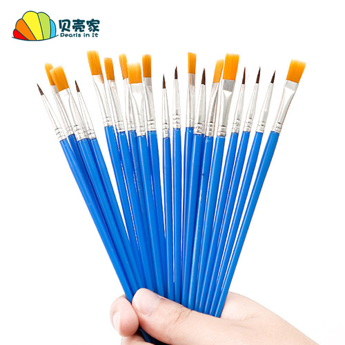 Children's painting brush graffiti coloring pigment nylon brush kindergarten tracing line hook pen watercolor gouache row pen