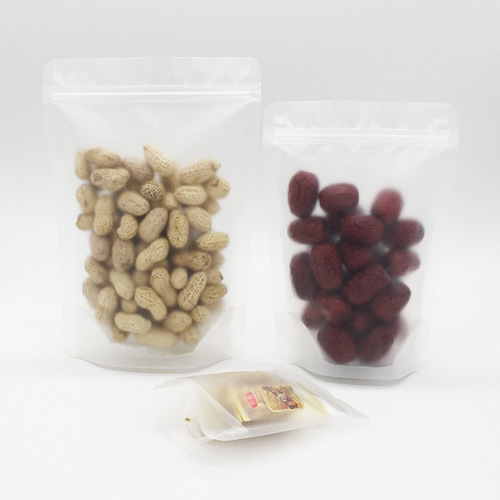 Manufacturer frosted transparent stand-up bag thickened nut American ginseng scented tea packaging bag dry goods food packaging bag