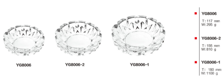 批发创意玻璃烟灰缸方形圆形 KTV宾馆办公室钻石透明烟缸定制LOGO