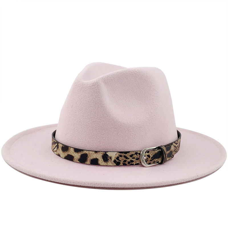 Fashion leopard belt woolen jazz hat wholesale Nihaojewelrypicture8
