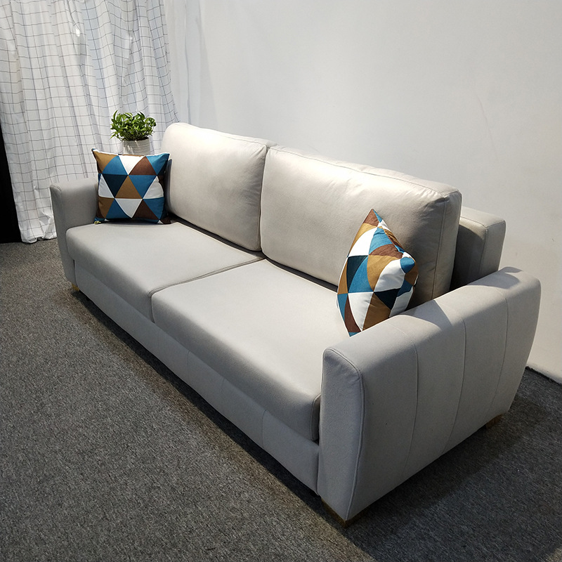 Sofá cama de tela multifuncional de tecnología de doble uso, estudio de oficina, 2.25 metros de casa pequeña, doble sofá cama de almacenamiento para tres personas