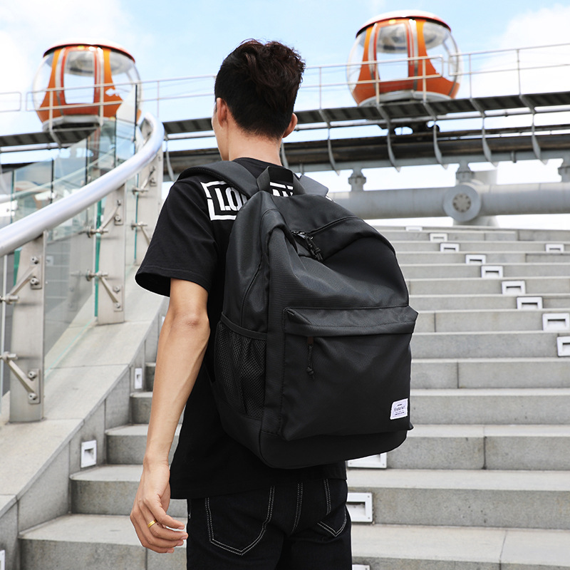 新款双肩包男士潮牌书包时尚潮流背包大容量旅行背包电脑包防水