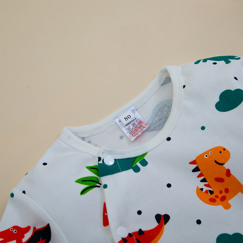 Fashion Cartoon One-piece Baby Romper Climbing Autumn Long-sleeved Dinosaur Clothes display picture 5