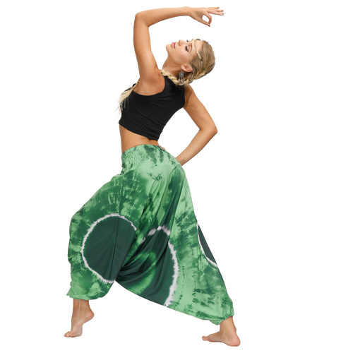 Yoga pants for women Bohemian pop up digital print loose Yoga Pants High Waist Wide Leg lantern pants