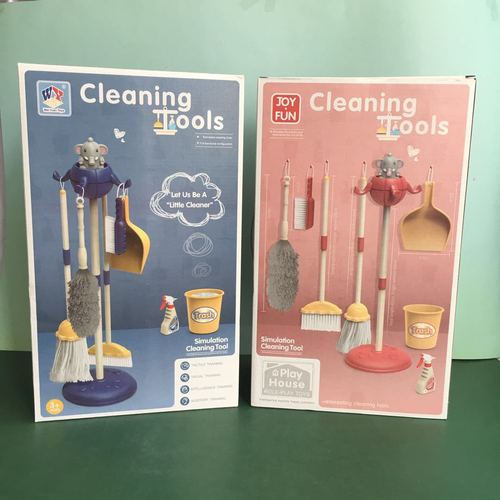 Cross-border children's play house girl cleaning tools cleaning toys simulated mop broom dustpan set AliExpress
