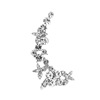 Earrings, crystal earings, ear clips, diamond encrusted, flowered, wholesale