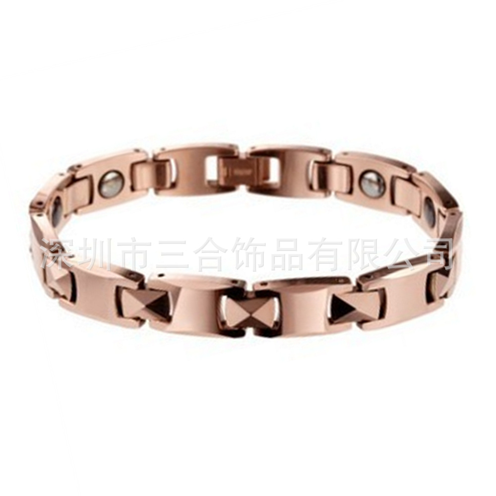 Tungsten Gold Men's and Women's Jewelry Tungsten Steel Rose Gold Couple Bracelet Tungsten Steel Jewelry Korean Style Jewelry