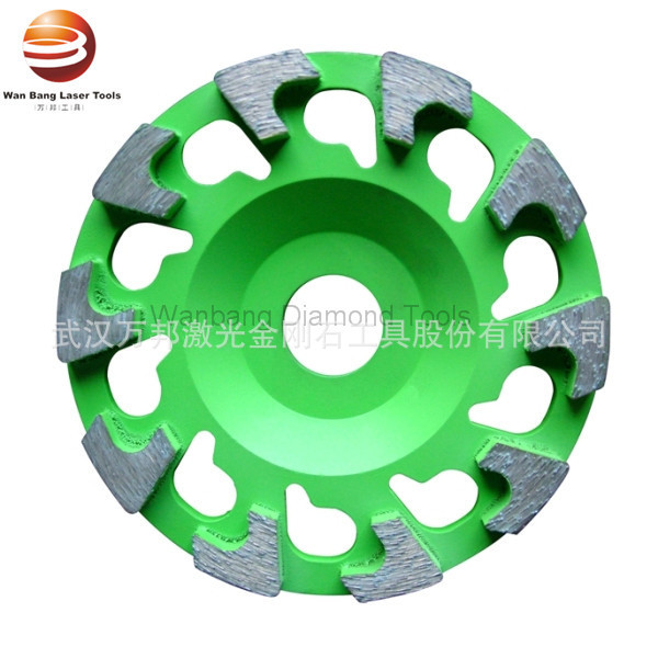 125mm异型L齿金刚石磨轮 Z形齿金刚石碗磨 磨水泥混凝土地面抛光