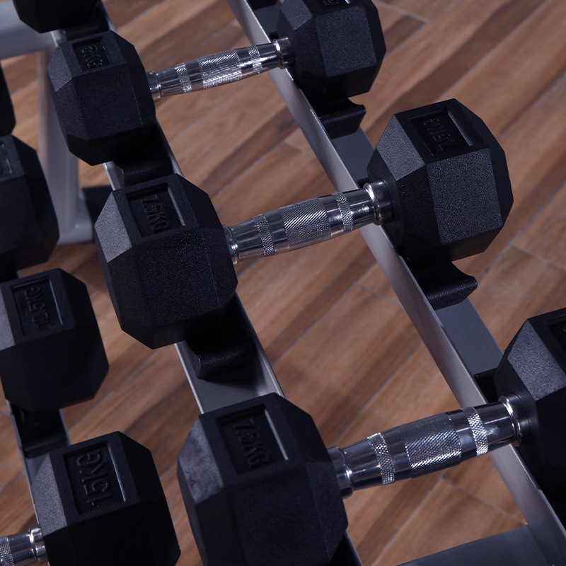 Multi-funcional de doble capa con mancuernas 10 pares 6 pares de cabeza redonda hexagonal rack de almacenamiento Gimnasio Profesional equipo doméstico
