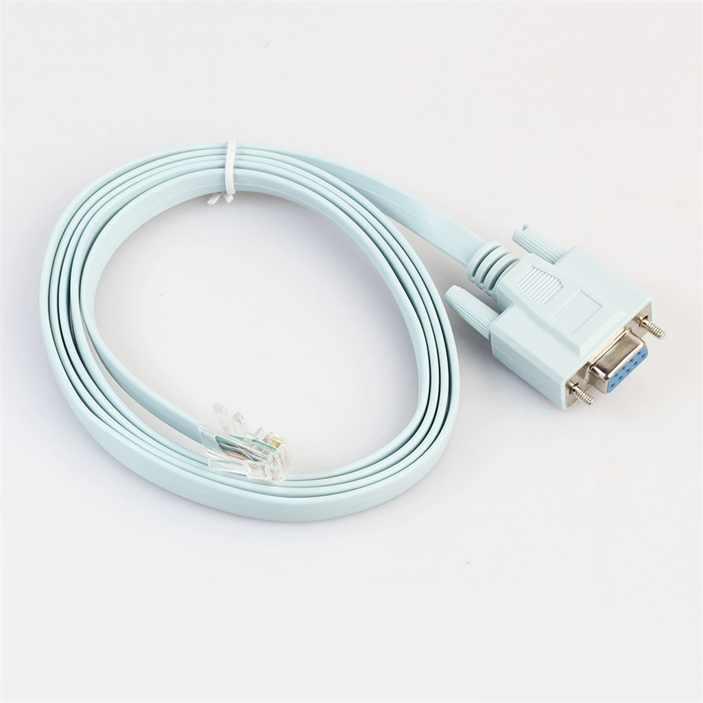 Синий плоский медный маршрутизатор/коммутатор для отладки RJ45 револьвер DB9 материнская плата 1 м 5 соединительных линий