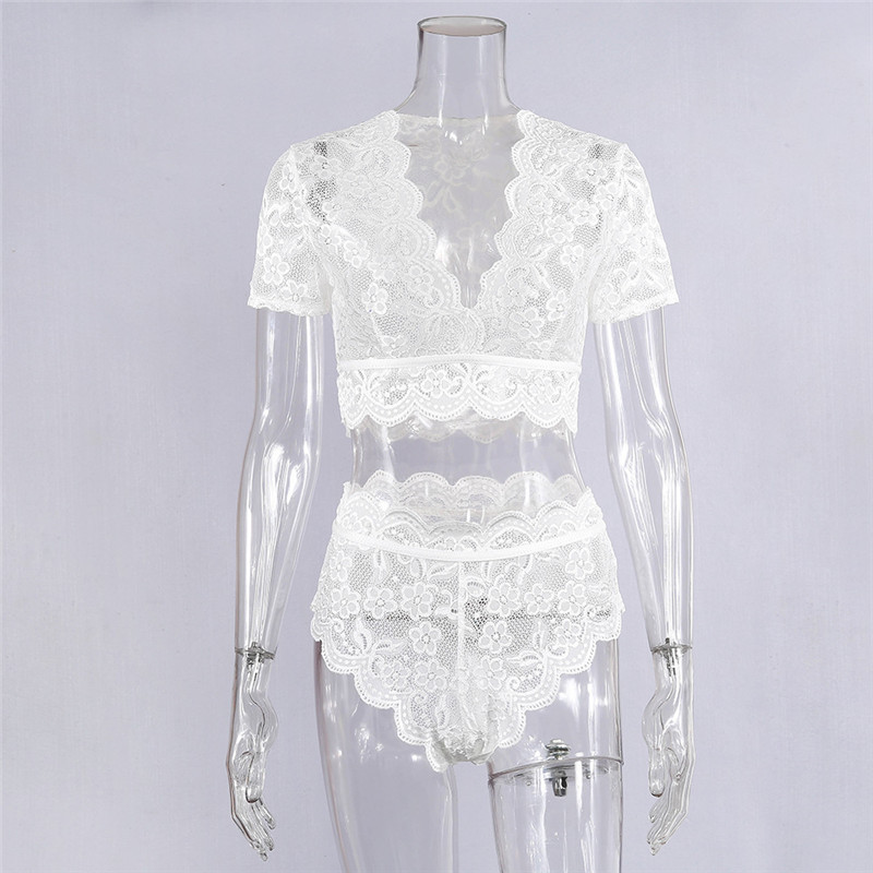 Evelyn High Waisted Lace Crochet set