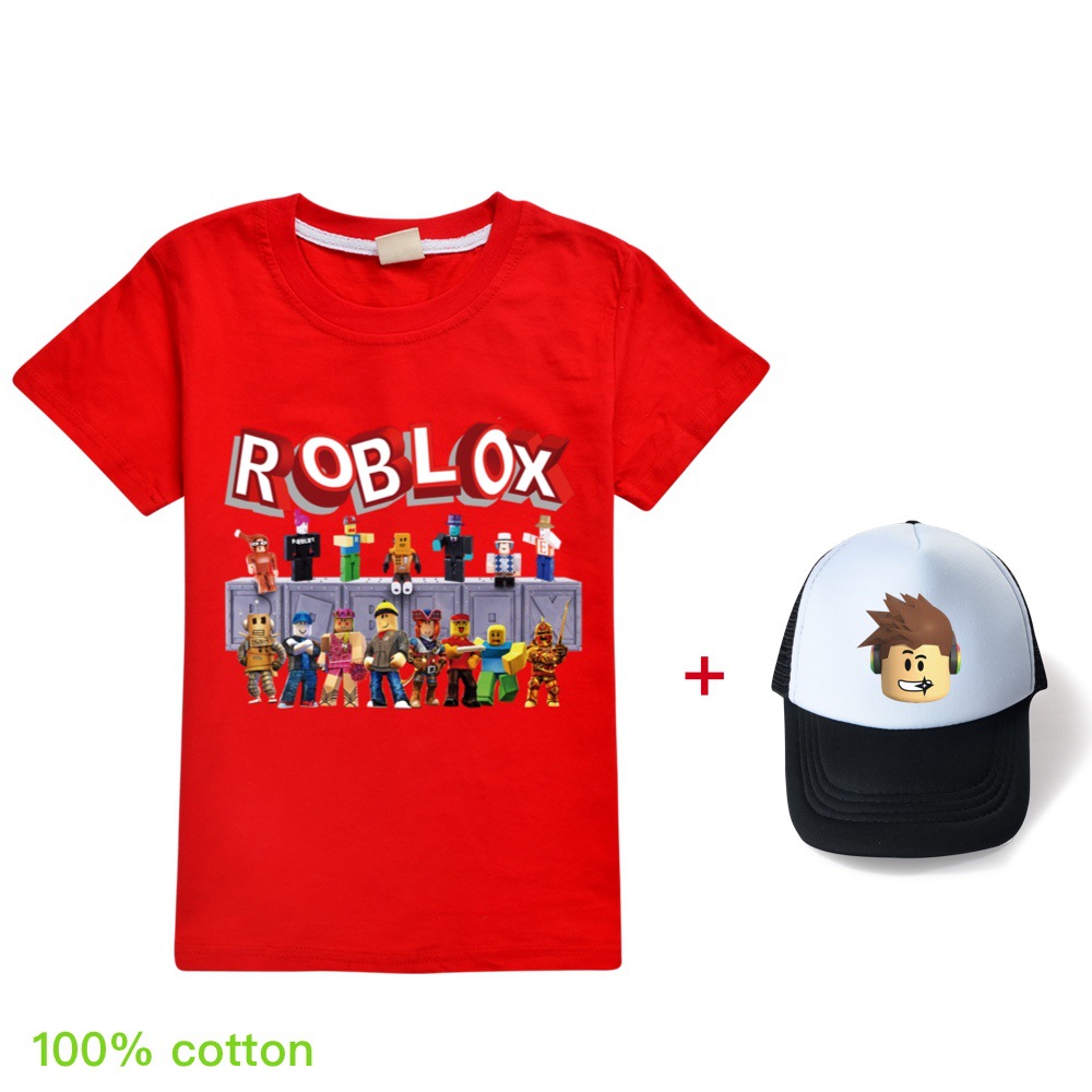 Meninos E Meninas Criancas Roblox Cartoon Manga Curta Camiseta Chapeu Moda Verao Casual Fantasias Ebay - como criar uma t shirt camiseta grátis no roblox atualizado