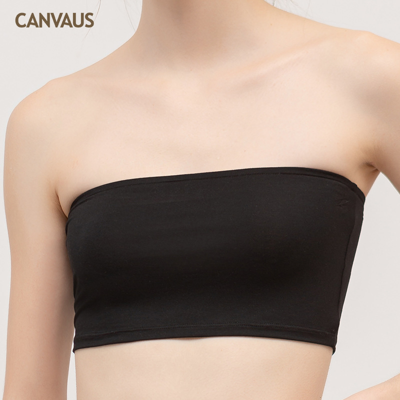 Modal One-Piece Anti-Exposure Strapless Bandeau Bra, One-Piece Wrap-Around Bra, V200 Can Be Worn Outside