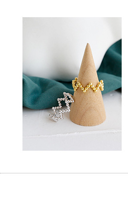 Korean S925 sterling silver twist chain open ring