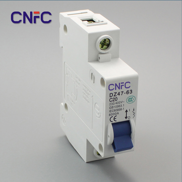 20A单匹断路器 DZ47-1P小型断路器 家用空气开关单级 C45二级配电