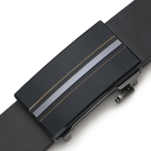 Dulilu inner wear automatic buckle belt men's genuine leather belt cowhide Korean style casual men's belt wholesale