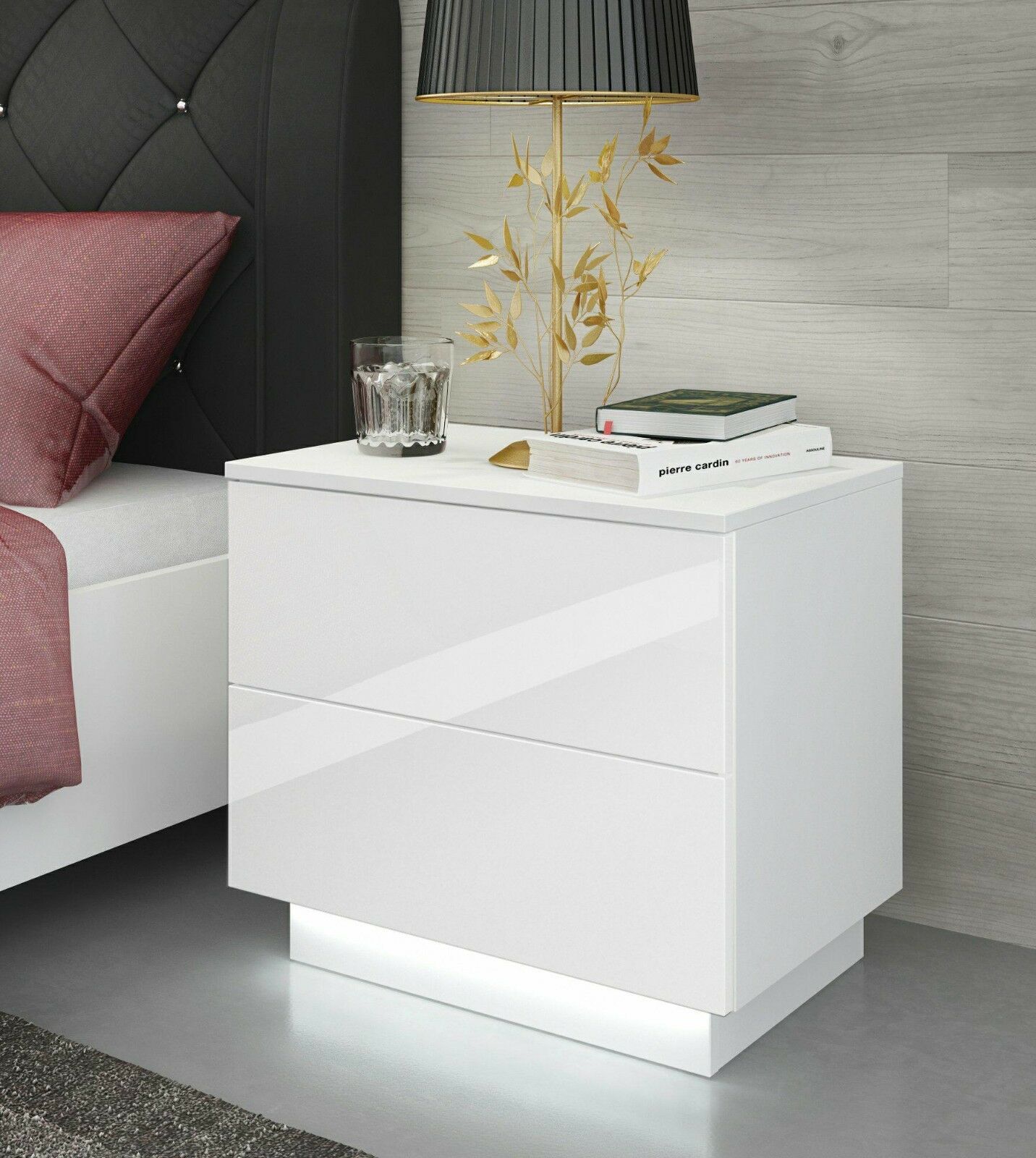 Fábrica de generación de muebles de dormitorio moderna mesa de noche generación de alta calidad gabinete de almacenamiento de luz de lujo mesita de noche