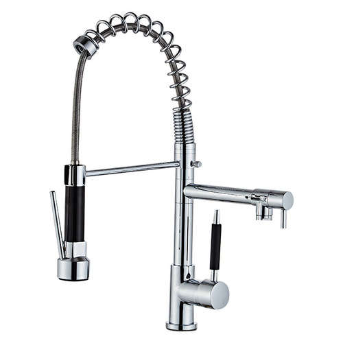 Cross-border high pressure dual-purpose spring kitchen faucet pull-out hot and cold sink vegetable basin telescopic shower faucet