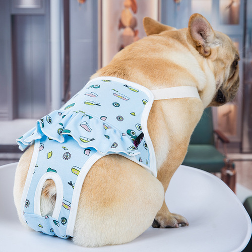 Dog physiological briefs, French bulldog anti-harassment mating briefs, washable female dog menstruation safety pants, pet menstrual hygiene briefs