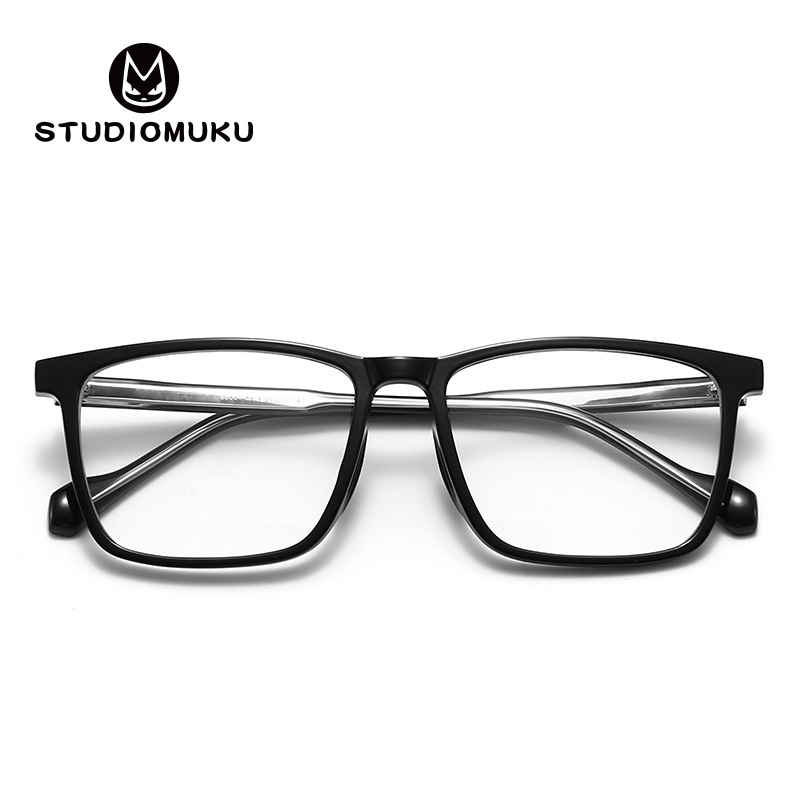 Gafas de marco cuadrado gafas de miopía retro de los hombres enmarcan gafas cuadradas marco grande de los hombres con marco negro marco gafas marco image 5