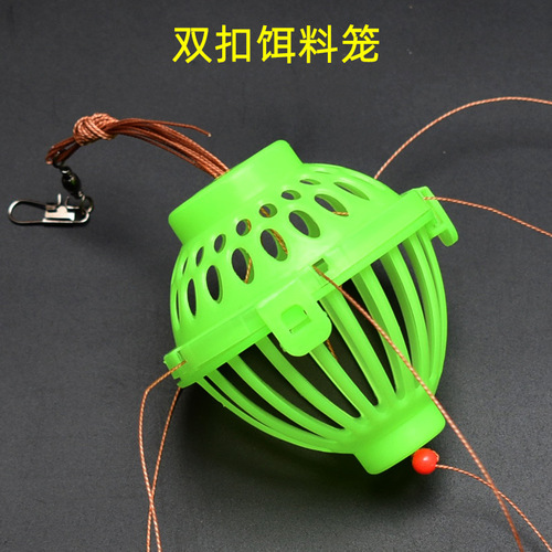 Explosive hook silver carp and bighead carp fishing group water monster 2 sets sea rod fishing cage fishing hook mine bait cage Iseni fish hook