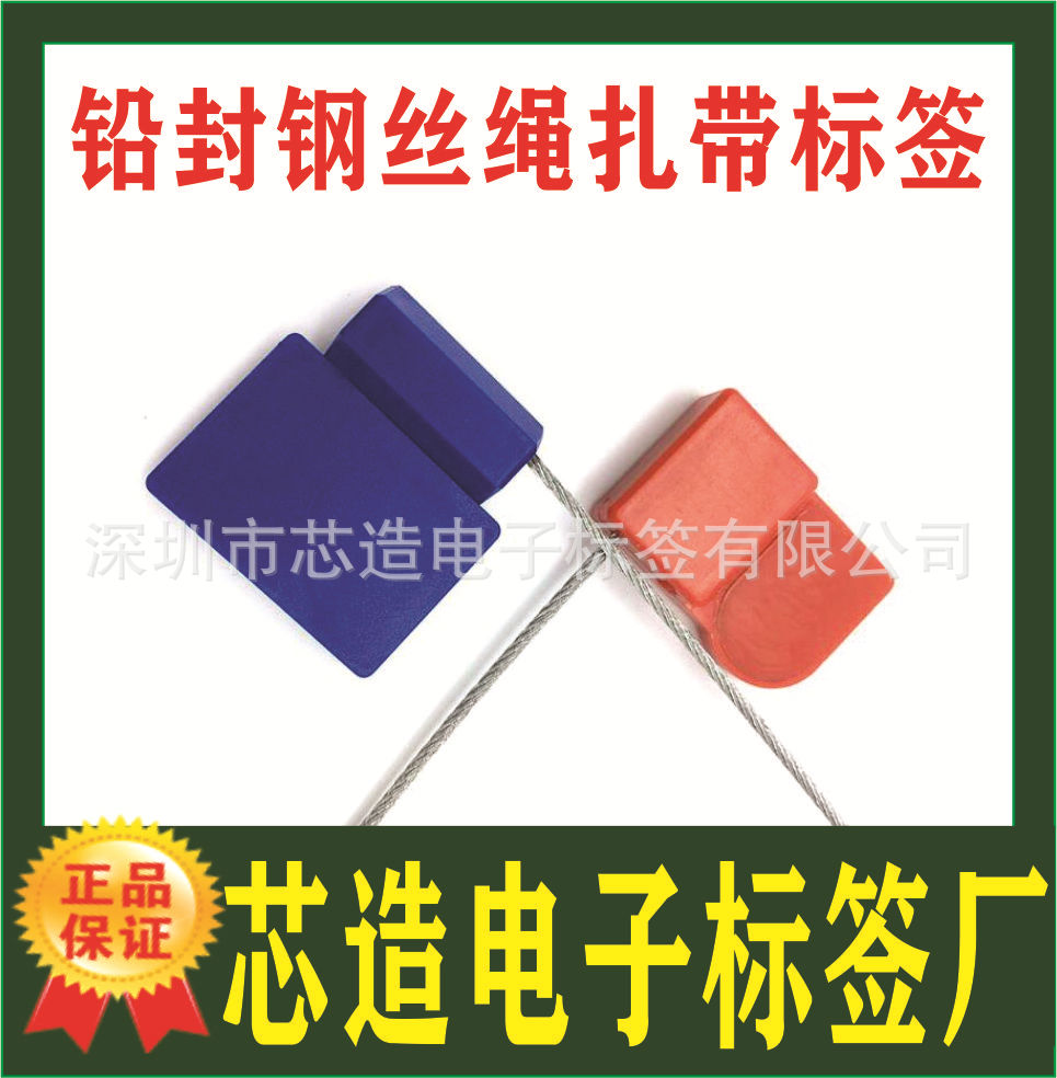 RFID铅封标签 扎带标签 钢丝绳扎带标签 芯造电子标签厂制造