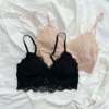 Lace tank top, underwear, wireless bra, french style