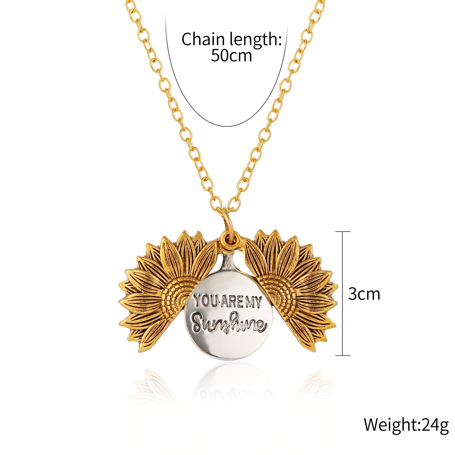 New fashion double-layer lettering sunflower necklace alloy flowers short neck chain women wholesale