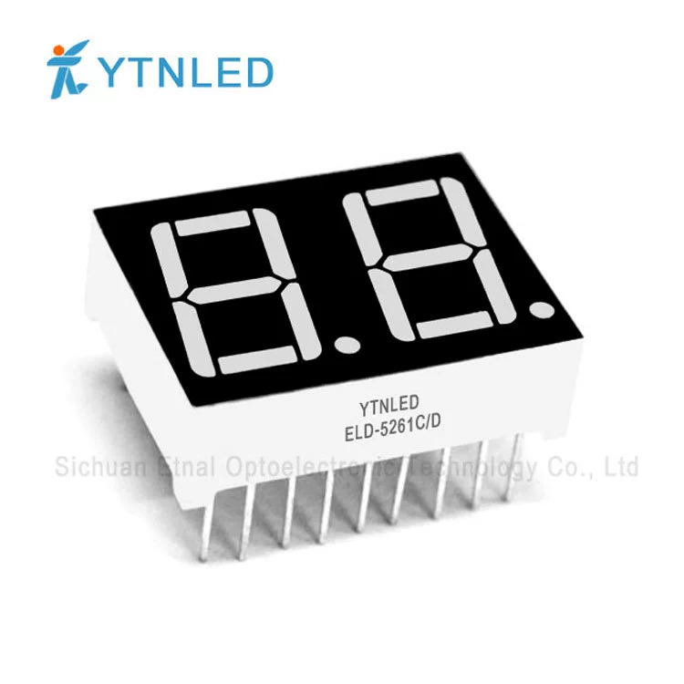 0.56-дюймовый 2-битный статический цифровой индикатор ELD-5261CB/ELD-5261DBX20